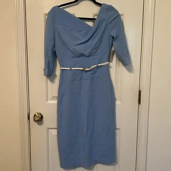 NWT Black halo Jackie O 3/4 sleeve sheath dress size 6 - Picture 2 of 6